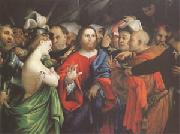 Lorenzo Lotto Christ and the Woman Taken in Adultery (mk05 oil